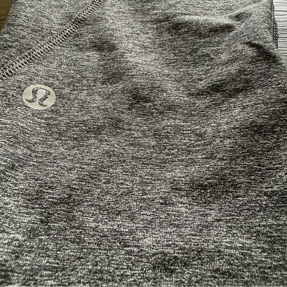 Lululemon Sz 6 Inspire Tight Leggings Grey Pink  Neon Zip Front Pockets Running - Picture 7 of 10